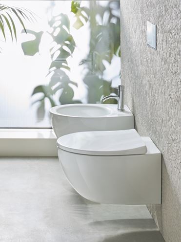 CATALANO GREEN ONE závesné WC, so SoftClose sedadlom, Silentech splachovanie, Cataglaze+Silver Titanium VS52RITSET Obrázek - fotka