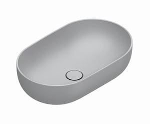 CATALANO SFERA umývadlová misa 60 cm, bez prepadu, Cataglaze+Silver Titanium, cemento matt