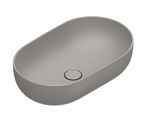CATALANO SFERA umývadlová misa 60 cm, bez prepadu, Cataglaze+Silver Titanium, tortora matt