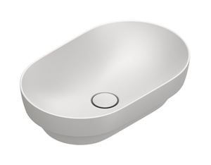 CATALANO SFERA umývadlová misa 55 cm, bez prepadu, Cataglaze+Silver Titanium, matná biela