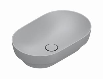CATALANO SFERA umývadlová misa 55 cm, bez prepadu, Cataglaze+Silver Titanium, cemento matt