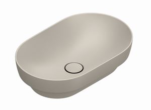 CATALANO SFERA umývadlová misa 55 cm, bez prepadu, Cataglaze+Silver Titanium, sabbia matt