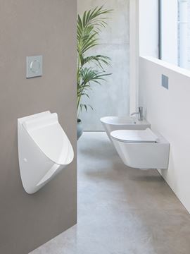 CATALANO COMFORT 54 pisoár, zadný prívod vody, SaveWater splachovanie, Cataglaze+Silver Titanium 31-0932541001 Obrázek - fotka