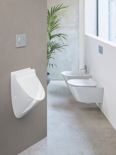 CATALANO COMFORT 54 pisoár, zadný prívod vody, SaveWater splachovanie, Cataglaze+Silver Titanium 31-0932541001 Obrázek - fotka