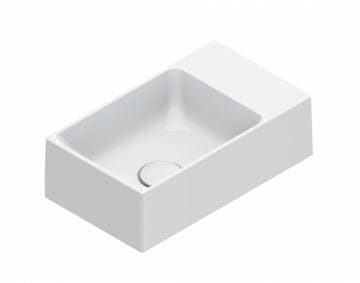 CATALANO PREMIUM umývadielko 50 cm, bez prepadu, Cataglaze+Silver Titanium, matná biela