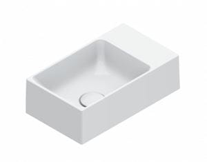 CATALANO PREMIUM umývadielko 40 cm, bez prepadu, Cataglaze+Silver Titanium, matná biela