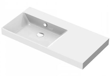 CATALANO ZERO umývadlo 100 cm, s prepadom, Cataglaze+Silver Titanium 0121040001 Obrázek - fotka