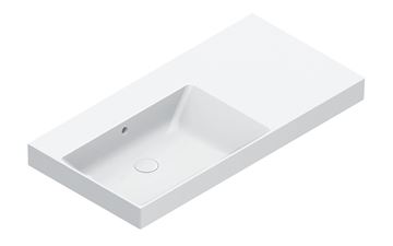 CATALANO ZERO umývadlo 100 cm, s prepadom, Cataglaze+Silver Titanium