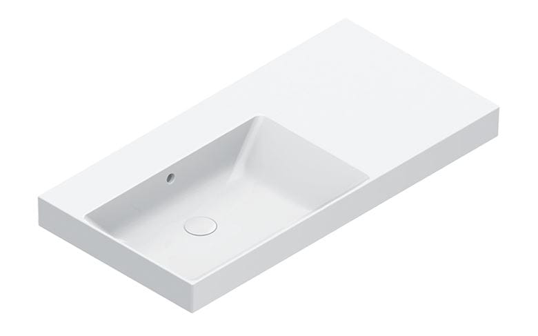 CATALANO ZERO umývadlo 100 cm, s prepadom, Cataglaze+Silver Titanium 0121040001 Obrázek - Hlavní obrázek