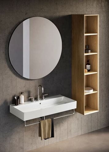 CATALANO PREMIUM umývadlo 100 cm, s otvorom pre batériu a prepadom, Cataglaze+Silver Titanium, matná čierna 0221001022 Obrázek - fotka