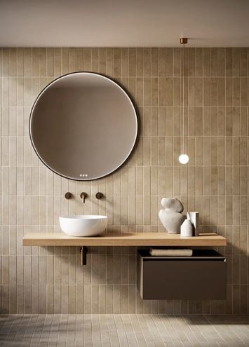 CATALANO SFERA umývadlová misa 42 cm, bez prepadu, Cataglaze+Silver Titanium, matná čierna 0523430022 Obrázek - fotka