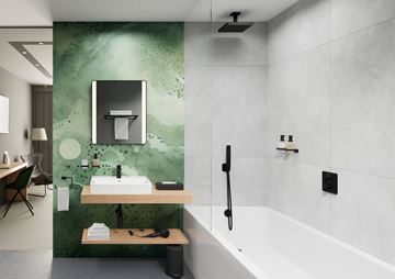 HANSGROHE E sprchové rameno 100 mm, stropné, matná čierna 24338670 Obrázek - fotka