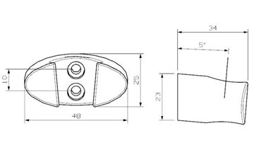 CONCEPT 100 nástenný držiak ručnej sprchy, chróm PA01122/CO Technický nákres