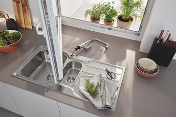 GROHE EUROSMART drezová batéria, sklopná pod okno, chróm 30618000 Obrázek - fotka