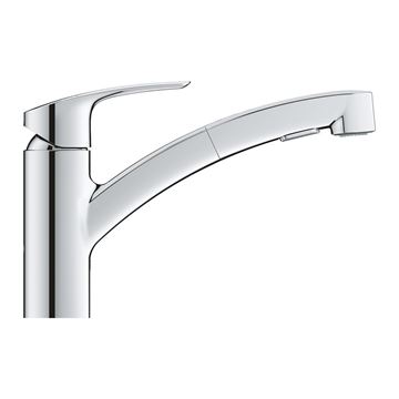 GROHE EUROSMART drezová batéria, s vyťahovacou sprškou, sklopná pod okno, chróm