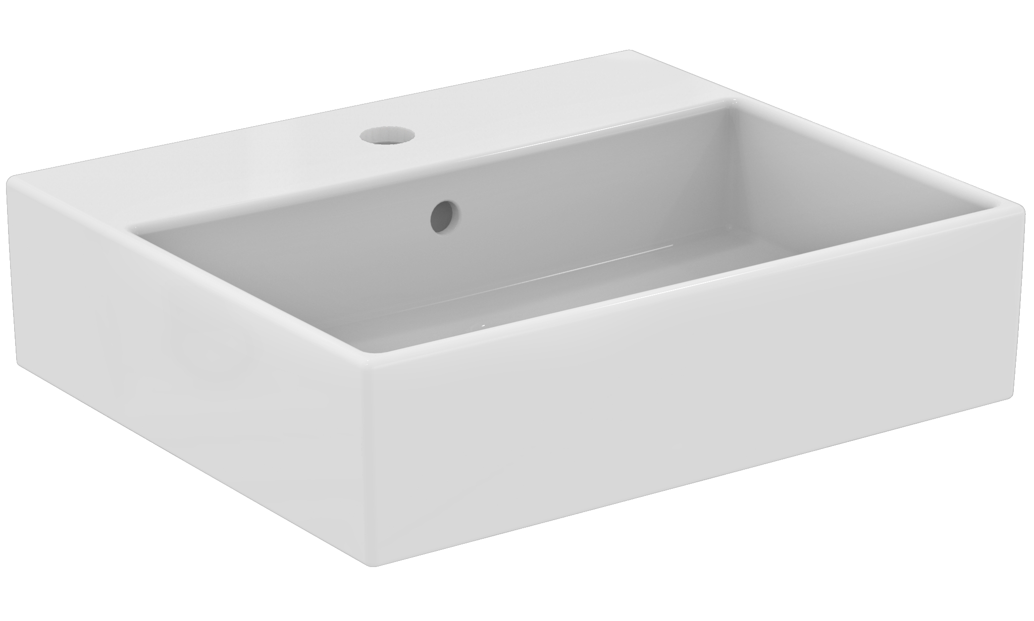IDEAL STANDARD STRADA umývadlo na dosku 50 cm, s otvorom pre batériu a prepadom, Ideal Plus