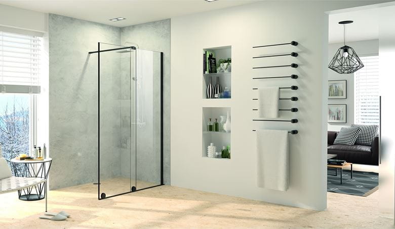 CONCEPT INTENSA sprchové dvere 100x200 cm, posuvné, pravé, čierna / sklo číre XT2201.123.322.881 Obrázek - Hlavní obrázek