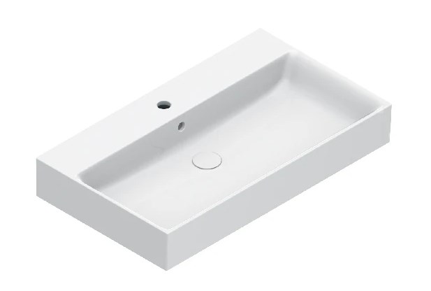 CATALANO PREMIUM umývadlo 80 cm, s otvorom pre batériu a prepadom, Cataglaze+Silver Titanium 0220801001 Obrázek - Hlavní obrázek