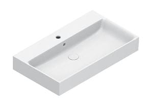 CATALANO PREMIUM umývadlo 80 cm, s otvorom pre batériu a prepadom, Cataglaze+Silver Titanium