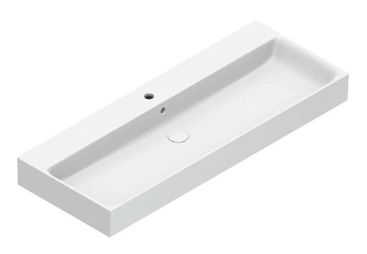 CATALANO PREMIUM umývadlo 120 cm, s 1 otvorom pre batériu a prepadom, Cataglaze+Silver Titanium 0221201001 Obrázek - Hlavní obrázek