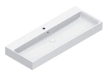 CATALANO PREMIUM umývadlo 120 cm, s 1 otvorom pre batériu a prepadom, Cataglaze+Silver Titanium