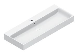 CATALANO PREMIUM umývadlo 120 cm, s 1 otvorom pre batériu a prepadom, Cataglaze+Silver Titanium
