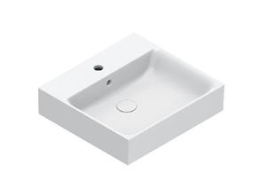 CATALANO PREMIUM umývadlo 50 cm, s otvorom pre batériu a prepadom, Cataglaze+Silver Titanium