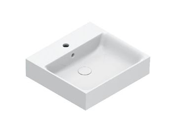 CATALANO PREMIUM umývadlo 50 cm, s otvorom pre batériu a prepadom, Cataglaze+Silver Titanium
