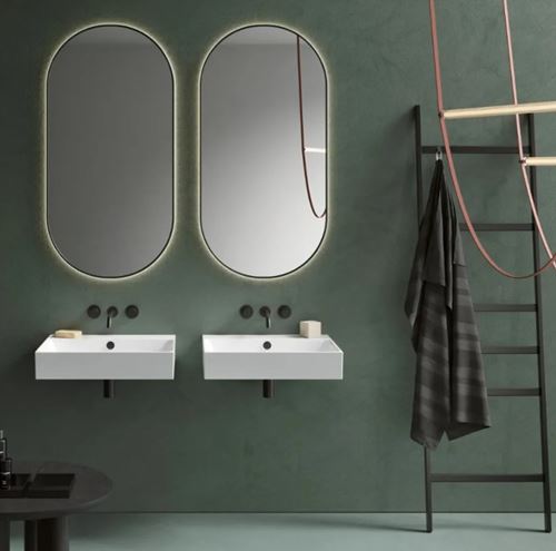 CATALANO PREMIUM umývadlo 60 cm, s prepadom, Cataglaze+Silver Titanium 0220600001 Obrázek - fotka