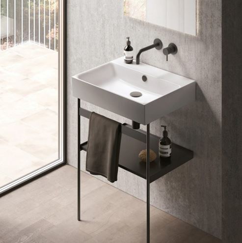 CATALANO PREMIUM umývadlo 60 cm, s prepadom, Cataglaze+Silver Titanium 0220600001 Obrázek - fotka