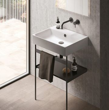 CATALANO PREMIUM umývadlo 60 cm, s prepadom, Cataglaze+Silver Titanium 0220600001 Obrázek - fotka