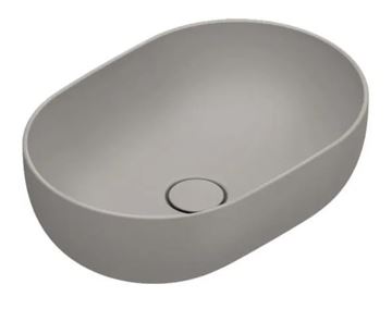 CATALANO SFERA umývadlová misa 50 cm, bez prepadu, Cataglaze+Silver Titanium, tortora matt