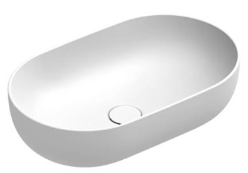 CATALANO SFERA umývadlová misa 60 cm, bez prepadu, Cataglaze+Silver Titanium, matná biela 