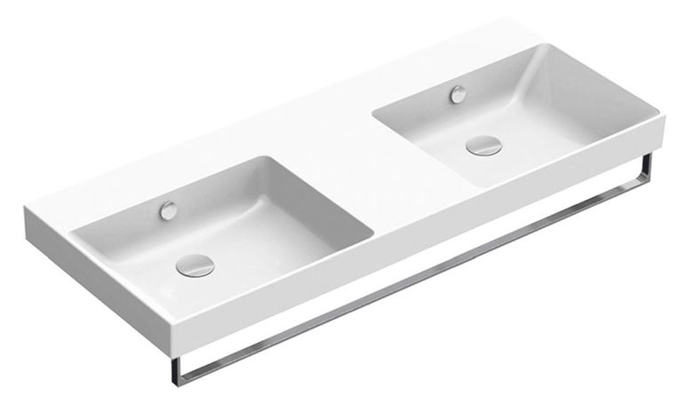 CATALANO ZERO dvojumývadlo 125 cm, s prepadom, Cataglaze+Silver Titanium 0121270001 Obrázek - fotka