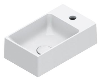 CATALANO PREMIUM umývadlo 40 cm, s otvorom pre batériu, bez prepadu, Cataglaze+Silver Titanium