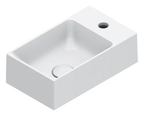 CATALANO PREMIUM umývadlo 40 cm, s otvorom pre batériu, bez prepadu, Cataglaze+Silver Titanium