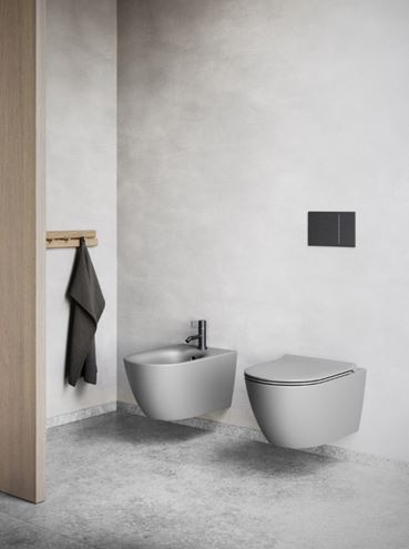 CATALANO SFERA závesné WC, Silentech 2.0 splachovanie, Cataglaze+Silver Titanium, matný cement 0511750023 Obrázek - fotka