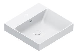 CATALANO ZERO umývadlo 50 cm, s prepadom, Cataglaze+Silver Titanium