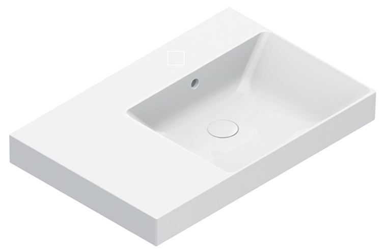CATALANO ZERO umývadlo 75 cm, s prepadom, Cataglaze+Silver Titanium 0120780001 Obrázek - Hlavní obrázek