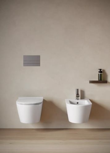 CATALANO ZERO závesný bidet, Cataglaze+Silver Titanium, lesklá biela 0118551001 Obrázek - fotka