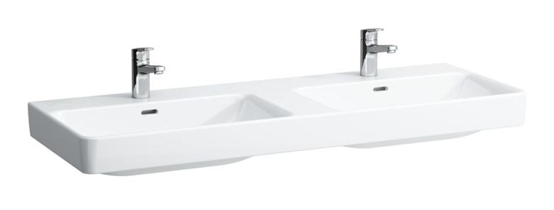 LAUFEN PRO S dvojumývadlo 130 cm, s prepadom H8149680001091 Obrázek - fotka
