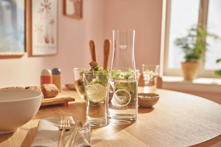 GROHE BLUE karafa 1 l, sklo/nerez oceľ 40405001 Obrázek - fotka