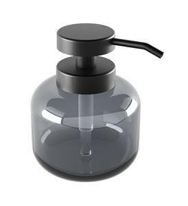 NIMCO ABU dávkovač tekutého mydla 400 ml, sklo, čierna