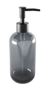 NIMCO ABU dávkovač tekutého mydla 370 ml, sklo, čierna
