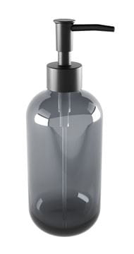 NIMCO ABU dávkovač tekutého mydla 370 ml, sklo, čierna