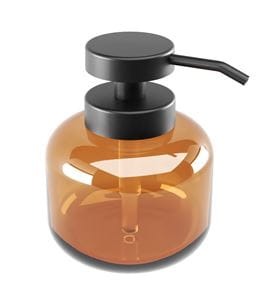 NIMCO ABU dávkovač tekutého mydla 400 ml, sklo, hnedá/matná čierna