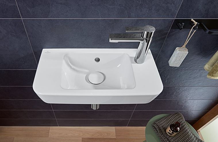 VILLEROY & BOCH O.NOVO umývadlo 50 cm, s otvorom pre batériu vpravo a prepadom, alpská biela 4342R501 Obrázek - fotka