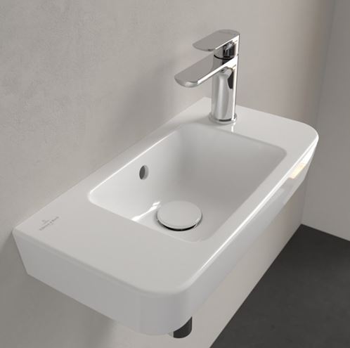 VILLEROY & BOCH O.NOVO umývadlo 50 cm, s otvorom pre batériu vpravo a prepadom, alpská biela 4342R501 Obrázek - fotka