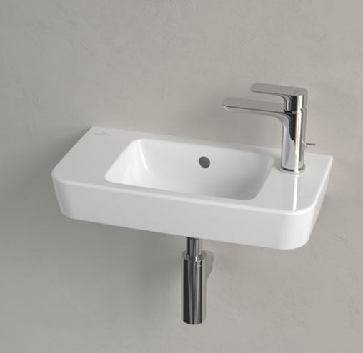 VILLEROY & BOCH O.NOVO umývadlo 50 cm, s otvorom pre batériu vpravo a prepadom, alpská biela 4342R501 Obrázek - fotka