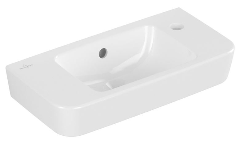 VILLEROY & BOCH O.NOVO umývadlo 50 cm, s otvorom pre batériu vpravo a prepadom, alpská biela 4342R501 Obrázek - Hlavní obrázek